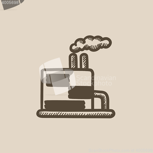 Image of Refinery plant sketch icon.