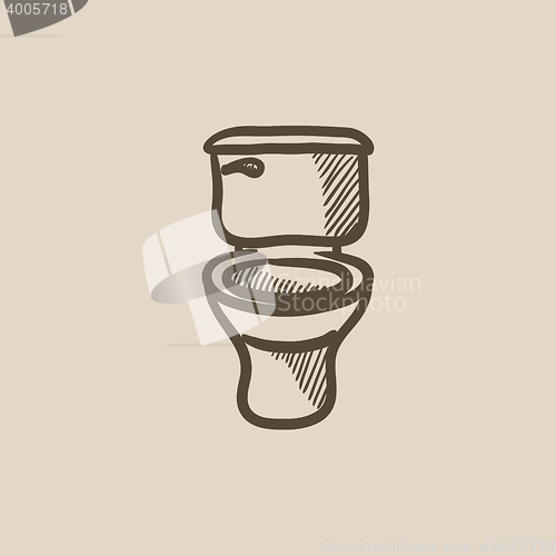 Image of Lavatory bowl sketch icon.