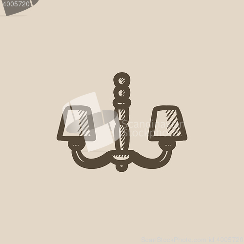 Image of Chandelier sketch icon.