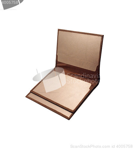Image of Isolated brown wallet on white background.