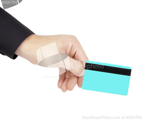 Image of hand holding credit card