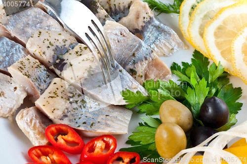 Image of close up sliced fish