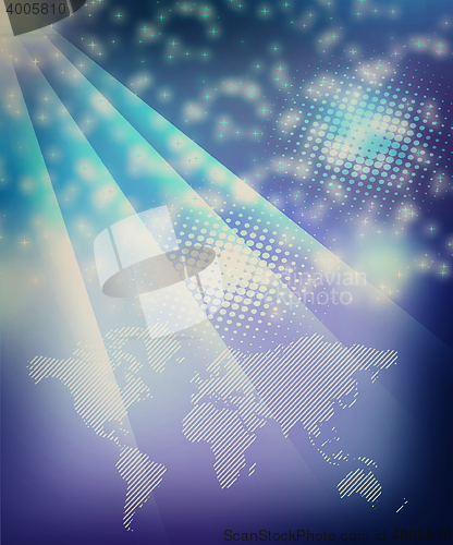 Image of The whole world to your business. 3D illustration. Vintage style
