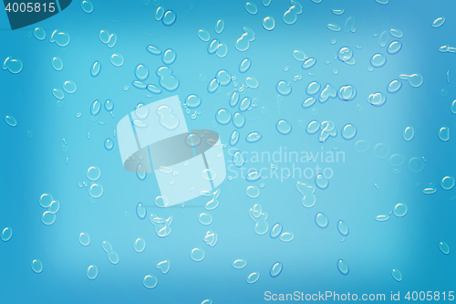 Image of Blue water drops. 3D illustration. Vintage style.