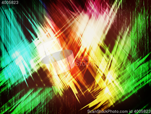 Image of abstract colored strokes. 3D illustration. Vintage style.