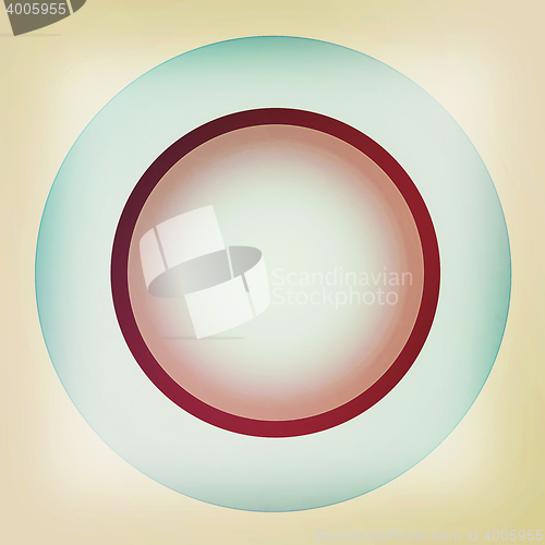 Image of Button. 3D illustration. Vintage style.
