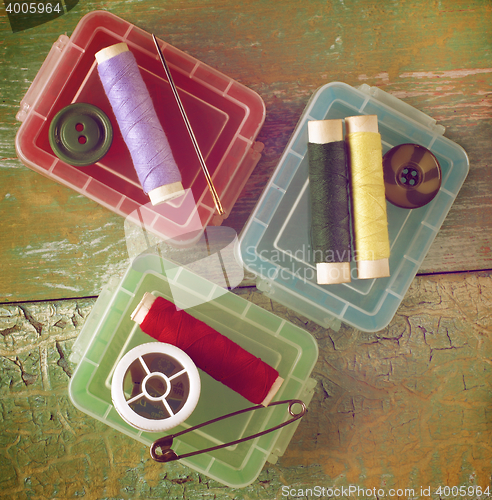 Image of Sewing Items Concept