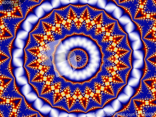 Image of blue and orange design