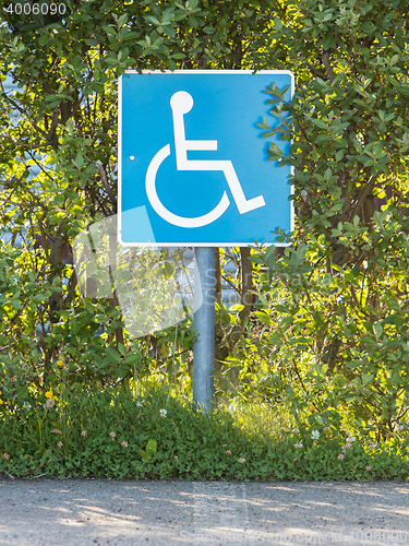 Image of Sign for disable parking