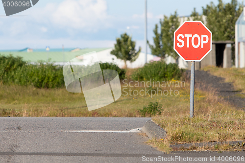 Image of Old stop sign on an abandoned USAF air base