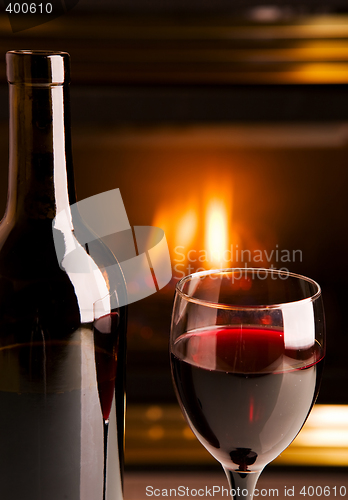 Image of Fireplace red wine