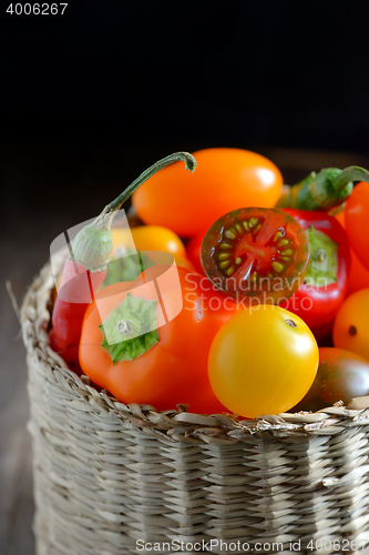 Image of fresh ripe vegetables tomatoes