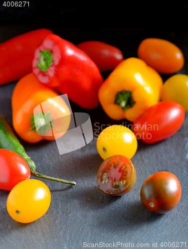 Image of Fresh ripe vegetables tomatoes