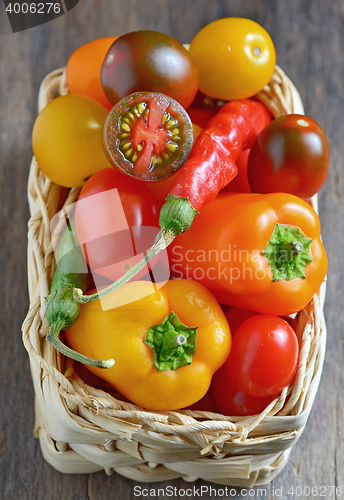 Image of Fresh ripe vegetables tomatoes