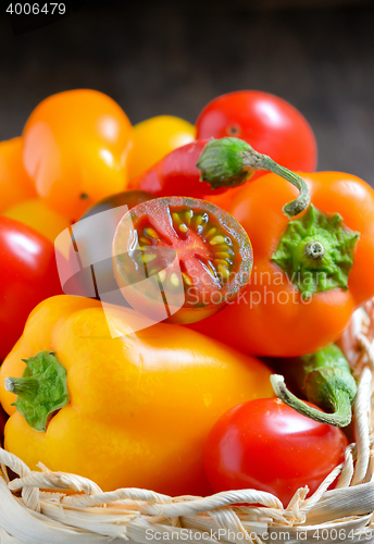 Image of Fresh ripe vegetables tomatoes