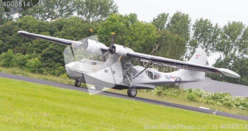 Image of LEEUWARDEN, NETHERLANDS - JUNE 10: Consolidated PBY Catalina in 