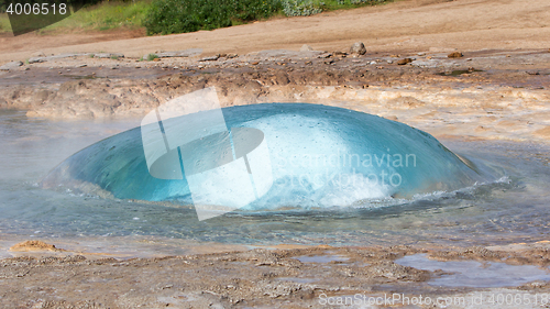 Image of The famous Strokkur Geyser - Iceland - Close-up