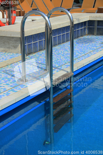 Image of swimming pool stairs