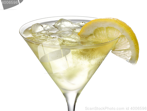 Image of glass of iced lemon cocktail
