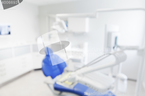 Image of blurred modern dental clinic office interior bokeh