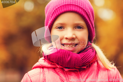 Image of happy beautiful little girl portrait outdoors