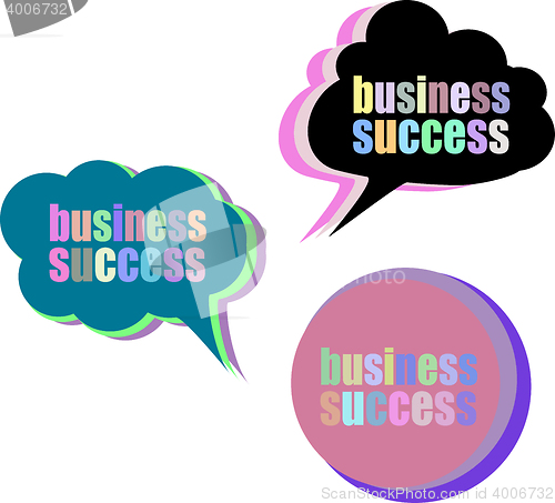 Image of business success. Set of stickers, labels, tags. Business banners, Template for infographics. Icon set. Icon flat. Vector illustration
