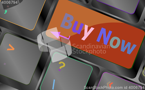 Image of keyboard buy now icon - business concept vector keyboard key. keyboard button. Vector illustration