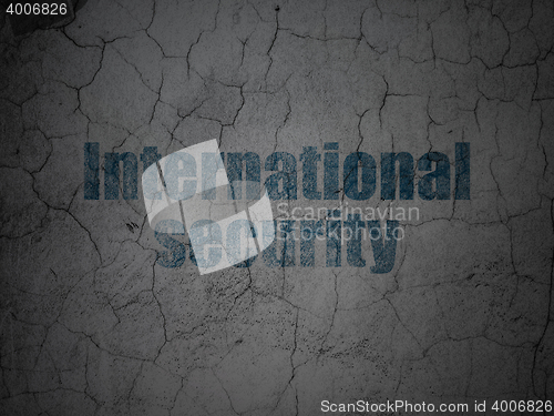 Image of Safety concept: International Security on grunge wall background