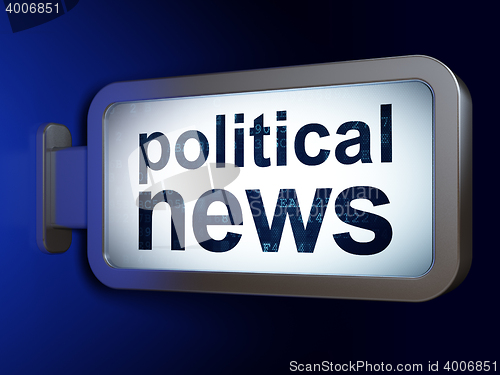 Image of News concept: Political News on billboard background