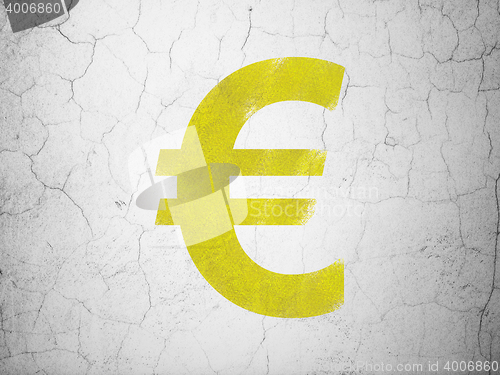 Image of Currency concept: Euro on wall background