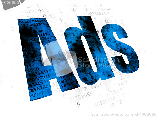 Image of Marketing concept: Ads on Digital background