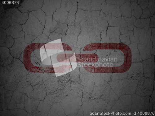 Image of Web design concept: Link on grunge wall background