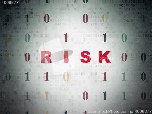 Image of Business concept: Risk on Digital Data Paper background