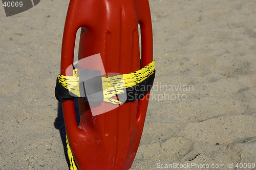 Image of Red plastic buoyancy aid