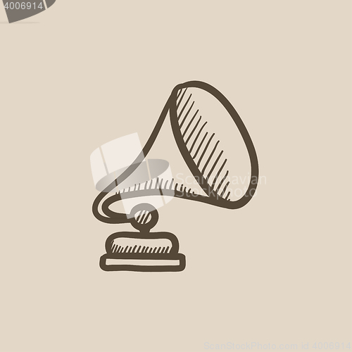 Image of Gramophone sketch icon.