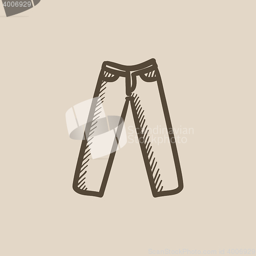 Image of Trousers sketch icon.
