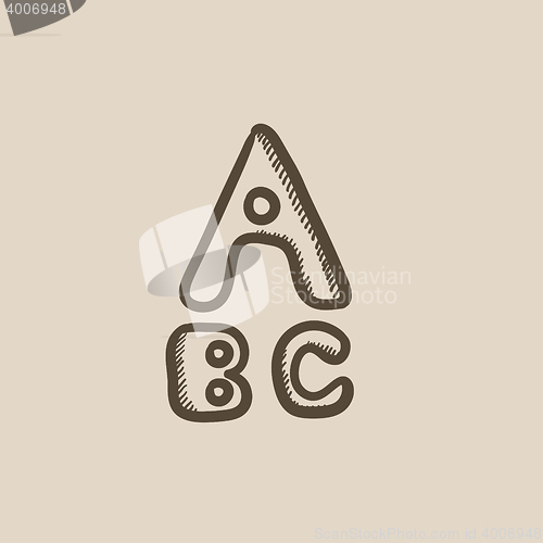 Image of Letters painted in bold sketch icon.