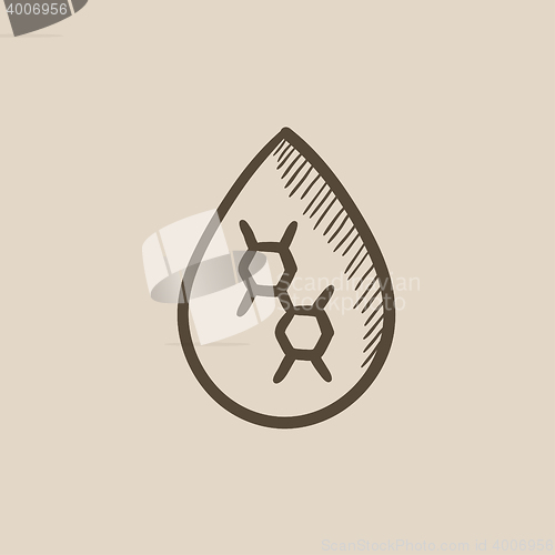 Image of Oil drop sketch icon.