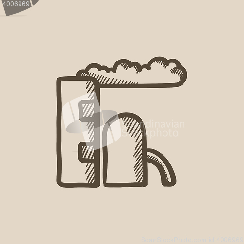 Image of Refinery plant sketch icon.