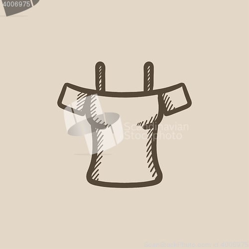 Image of Female shirt sketch icon.