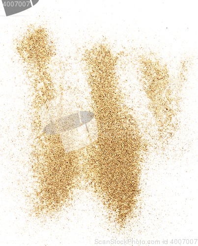 Image of sand on white