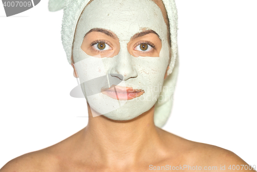 Image of woman with face mask