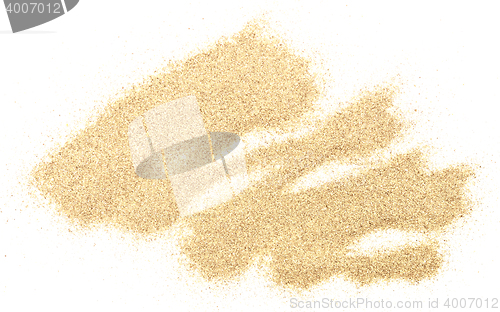 Image of sand on white