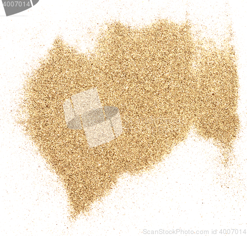 Image of sand on white