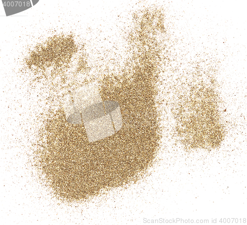 Image of sand on white