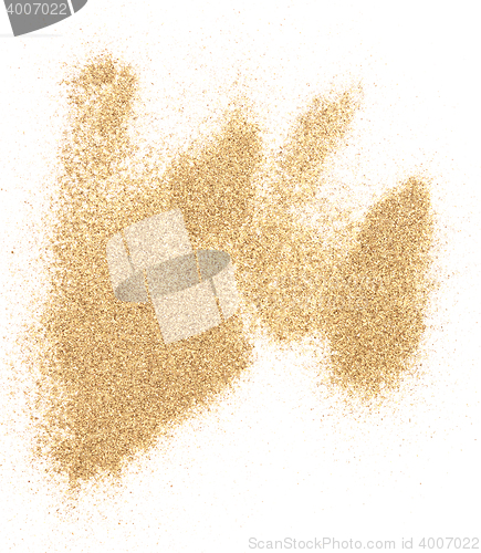 Image of sand on white