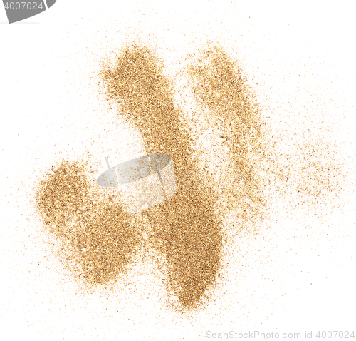 Image of sand on white