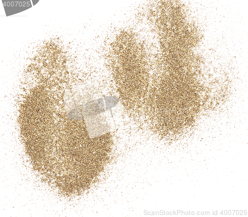 Image of sand on white