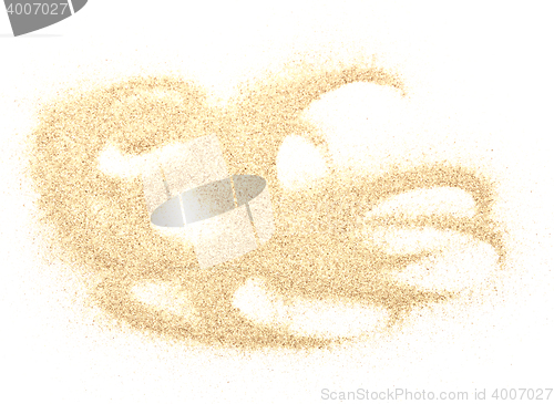 Image of sand on white