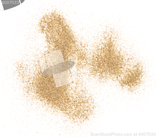 Image of sand on white